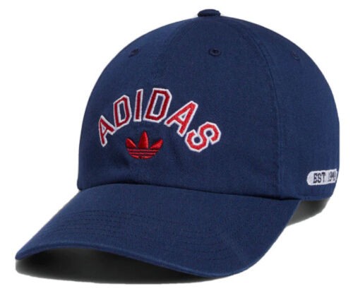 ADIDAS Originals Relaxed New Prep Strapback Hat • Night Indigo • Adjustable Fit