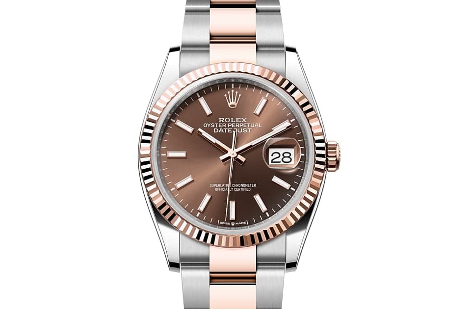 Rolex DATEJUST 36 OYSTER, 36 mm, perpetual pink gold and OYSTER steel
