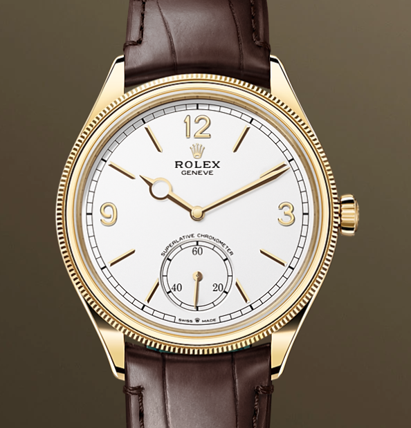 Rolex 1908 39 mm, 18K yellow gold, polished effect