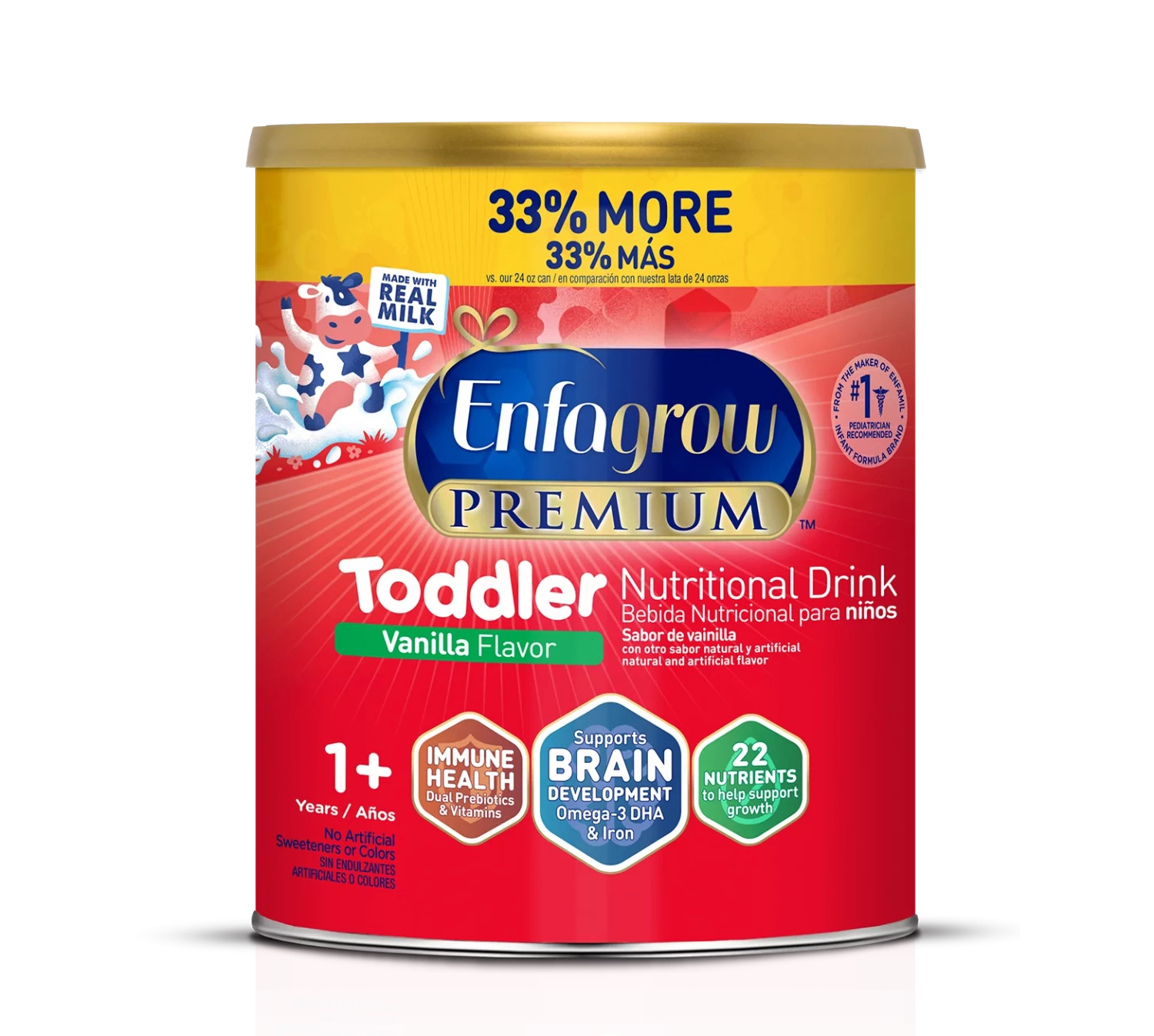 Enfagrow® PREMIUM Toddler Nutritional Drink Vanilla Powder - 32 oz Can