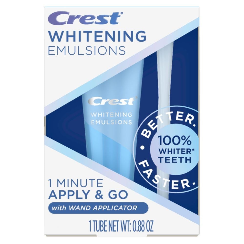 Crest Whitening Emulsions Leave-On Teeth Whitening Gel Pen Kit, 0.88 Oz (25 G)