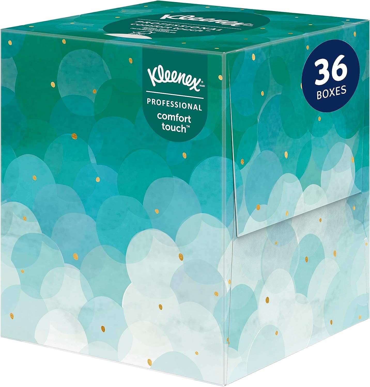 Kleenex® Professional Facial Tissue Cube for Business (21270), Upright Face Tissue Box, 90 Tissues/Box, 36 Boxes/Case, 3,240 Tissues/Case