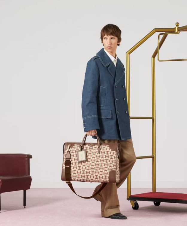 GUCCI INTERLOCKING G JACQUARD DUFFLE BAG