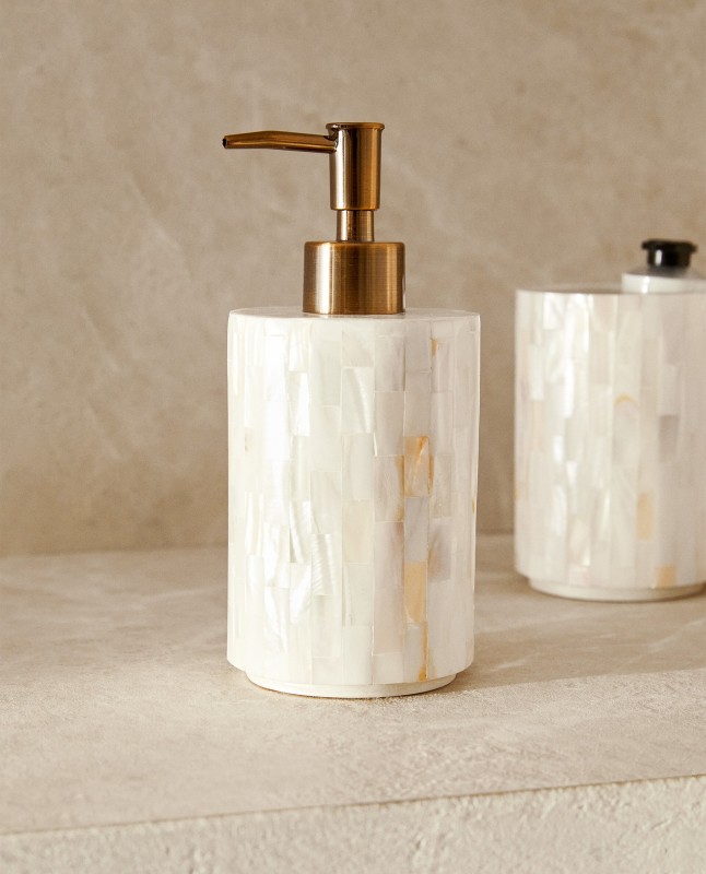 ROUND MOTHER-OF-PEARL DISPENSER