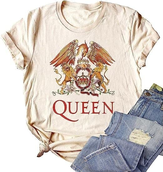 Women Vintage Rock Band T Shirt Fashion Rock Music Graphic Tees Shirt Summer Short Sleeve Casual Tees for Rock Lovers