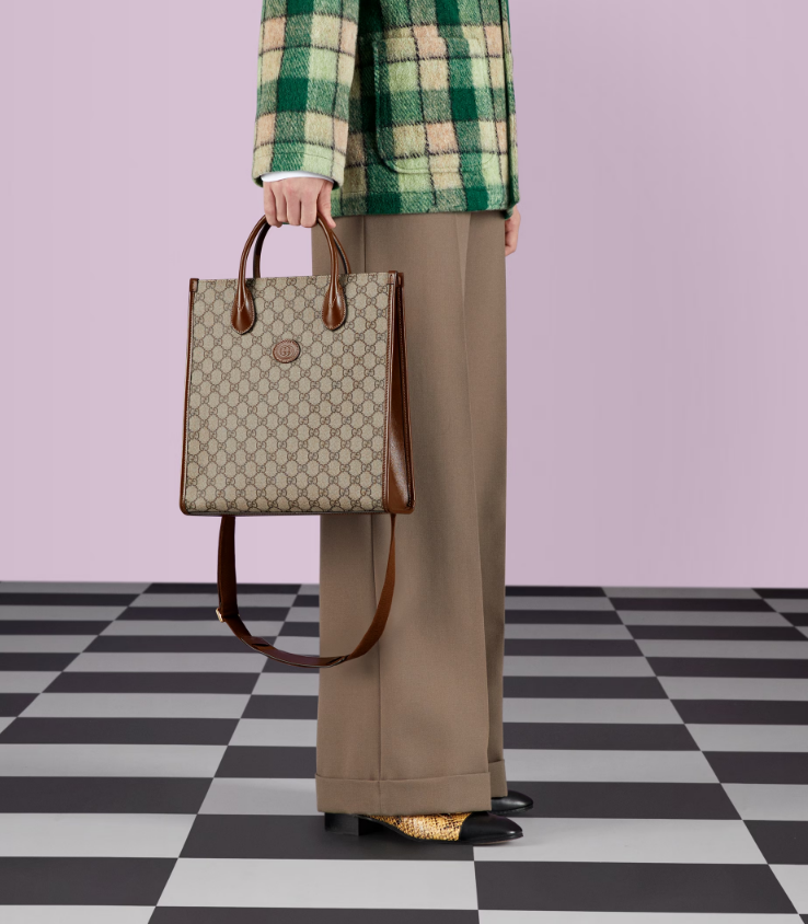 GUCCI SMALL TOTE WITH INTERLOCKING G