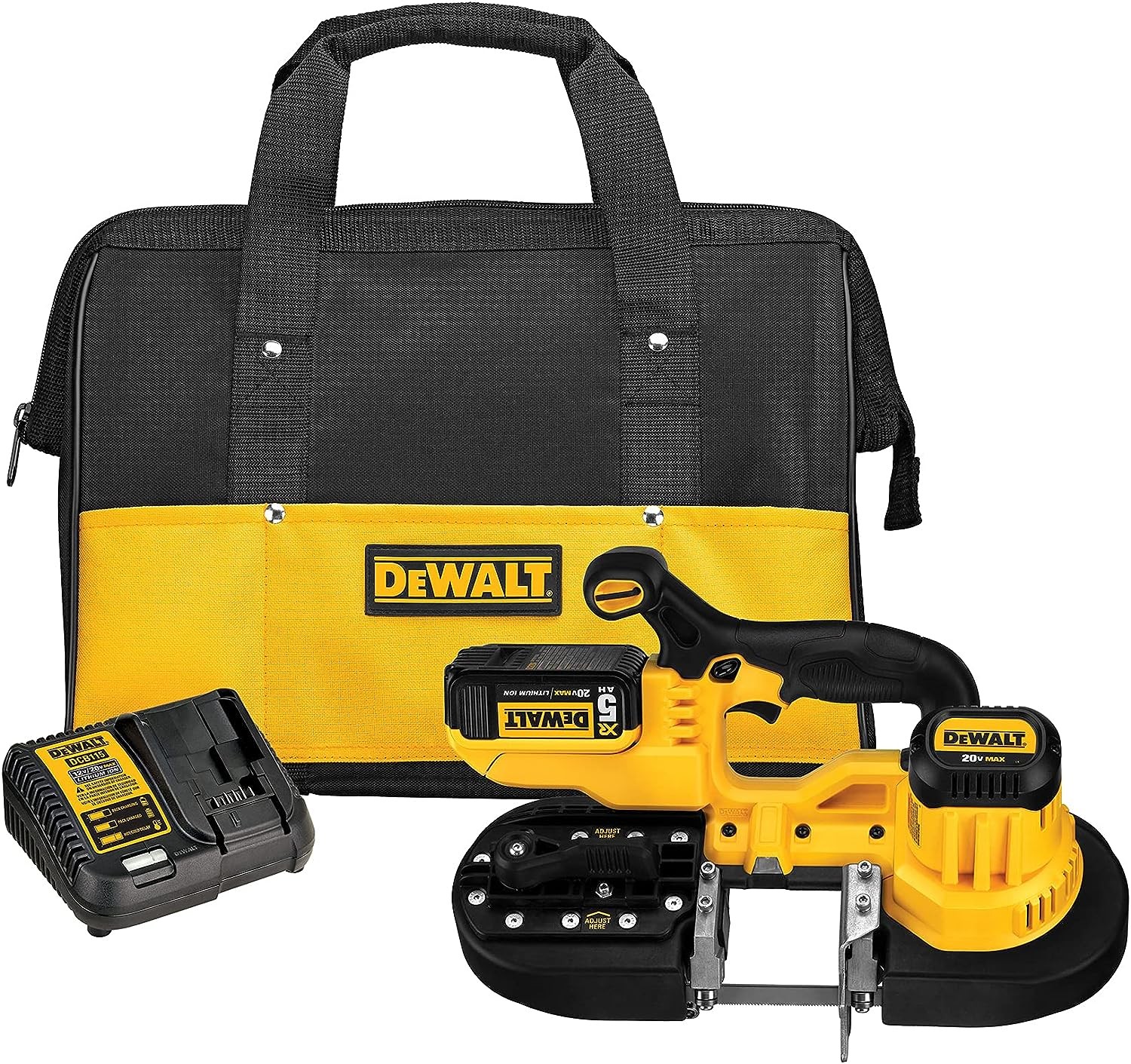 DEWALT 20V MAX Portable Band Saw Kit, Cordless (DCS371P1)