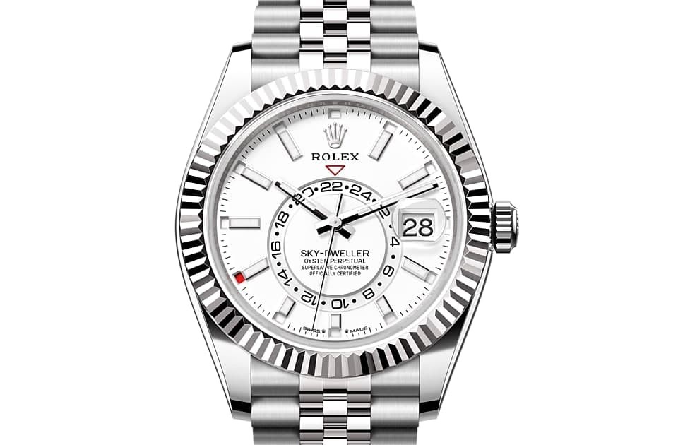 Rolex SKY-DWELLER OYSTER, 42 mm, white gold and OYSTER steel