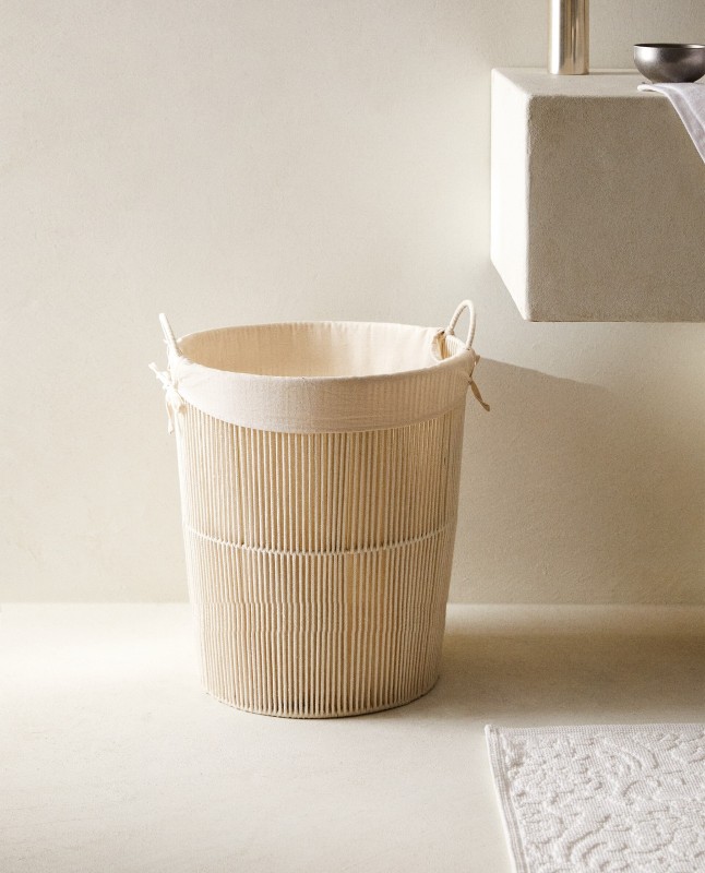 COTTON LAUNDRY BASKET