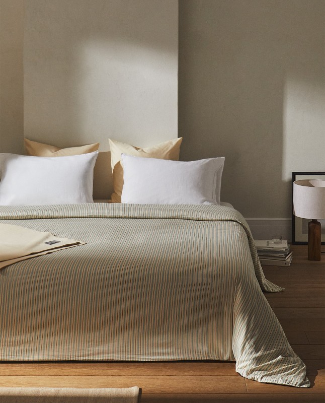 (300 THREAD COUNT) STRIPED SATEEN DUVET COVER