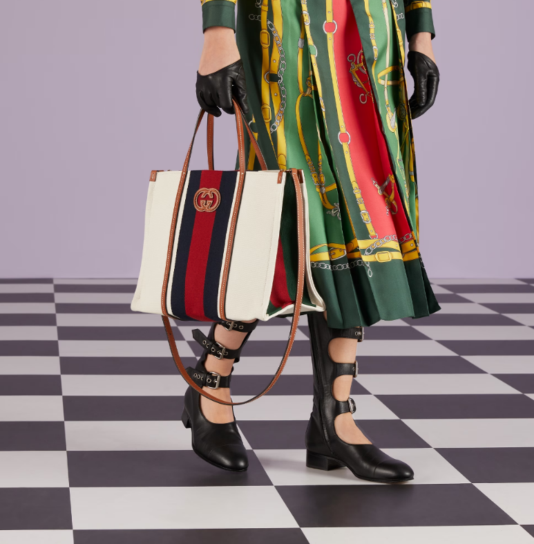 GUCCI MEDIUM INTERLOCKING G TOTE BAG