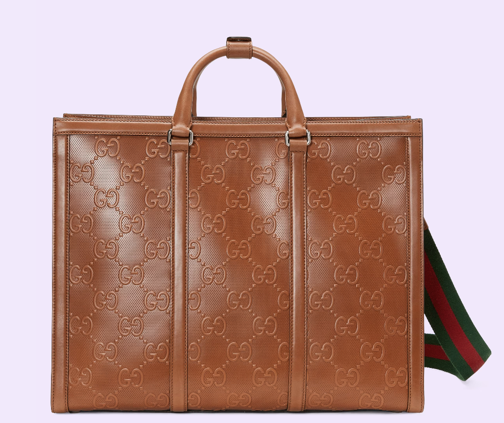 GUCCI  GG EMBOSSED TOTE BAG