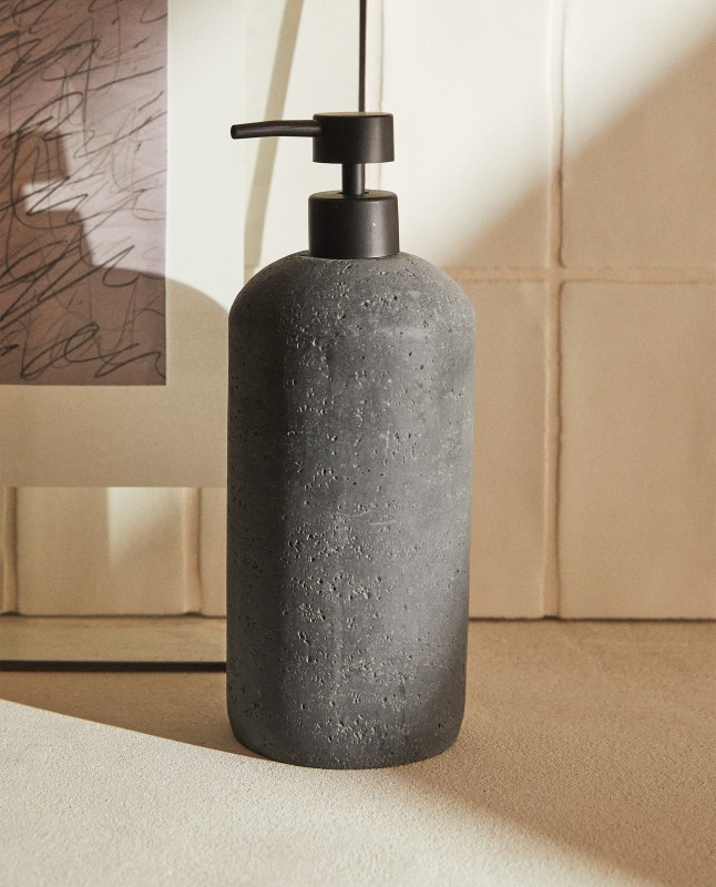 STONE GREY RESIN SHOWER DISPENSER